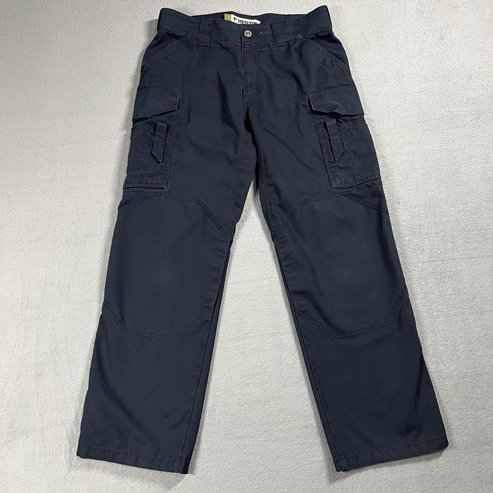First Tactical Pants Mens 31x30 Blue Cargo Straight Ripstop Workwear Utility